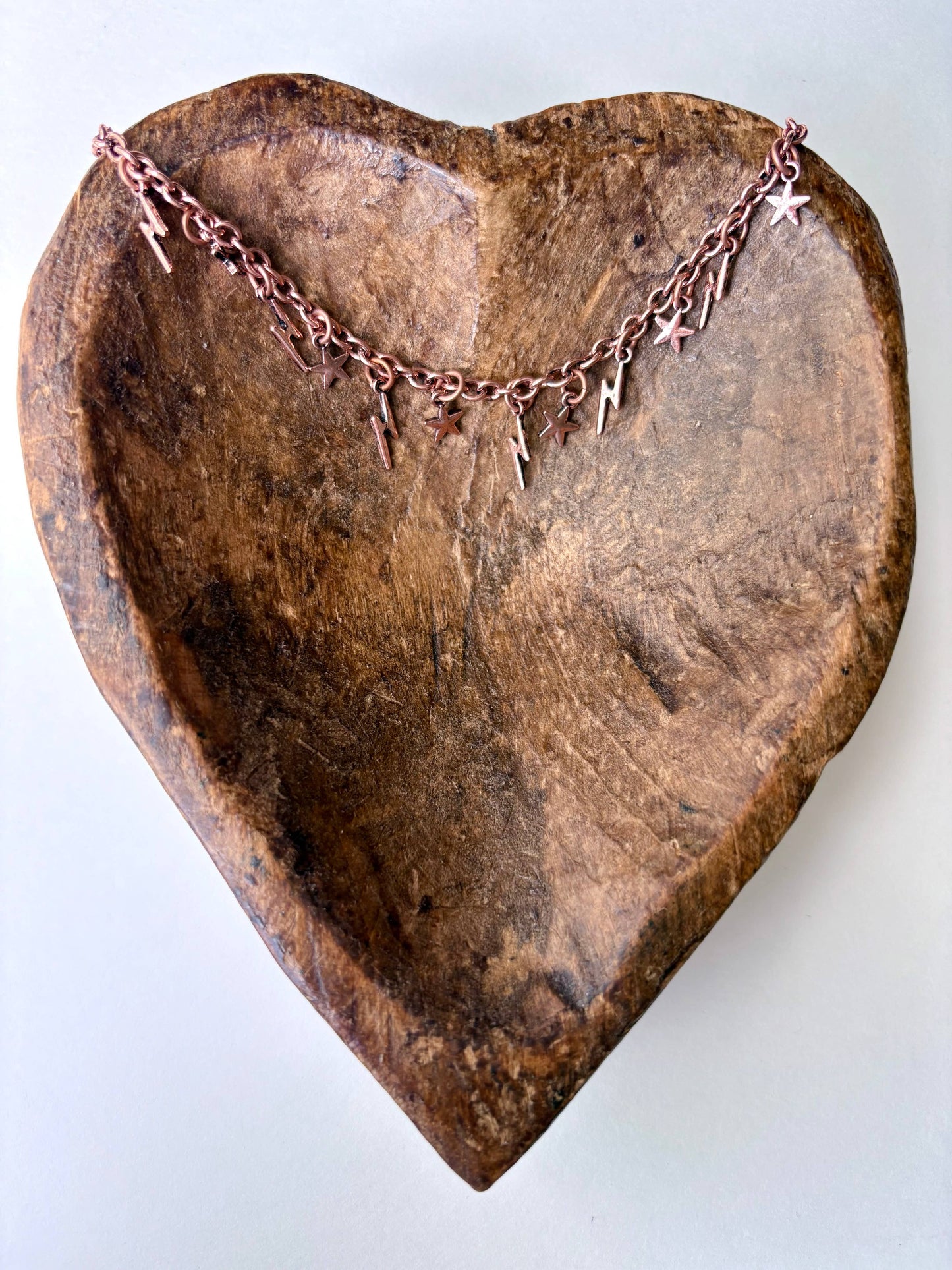 Western Trucker Hat Chain - Conch | Lightning bolt\ stars: LIGHTNING BOLT/ STAR - COPPER