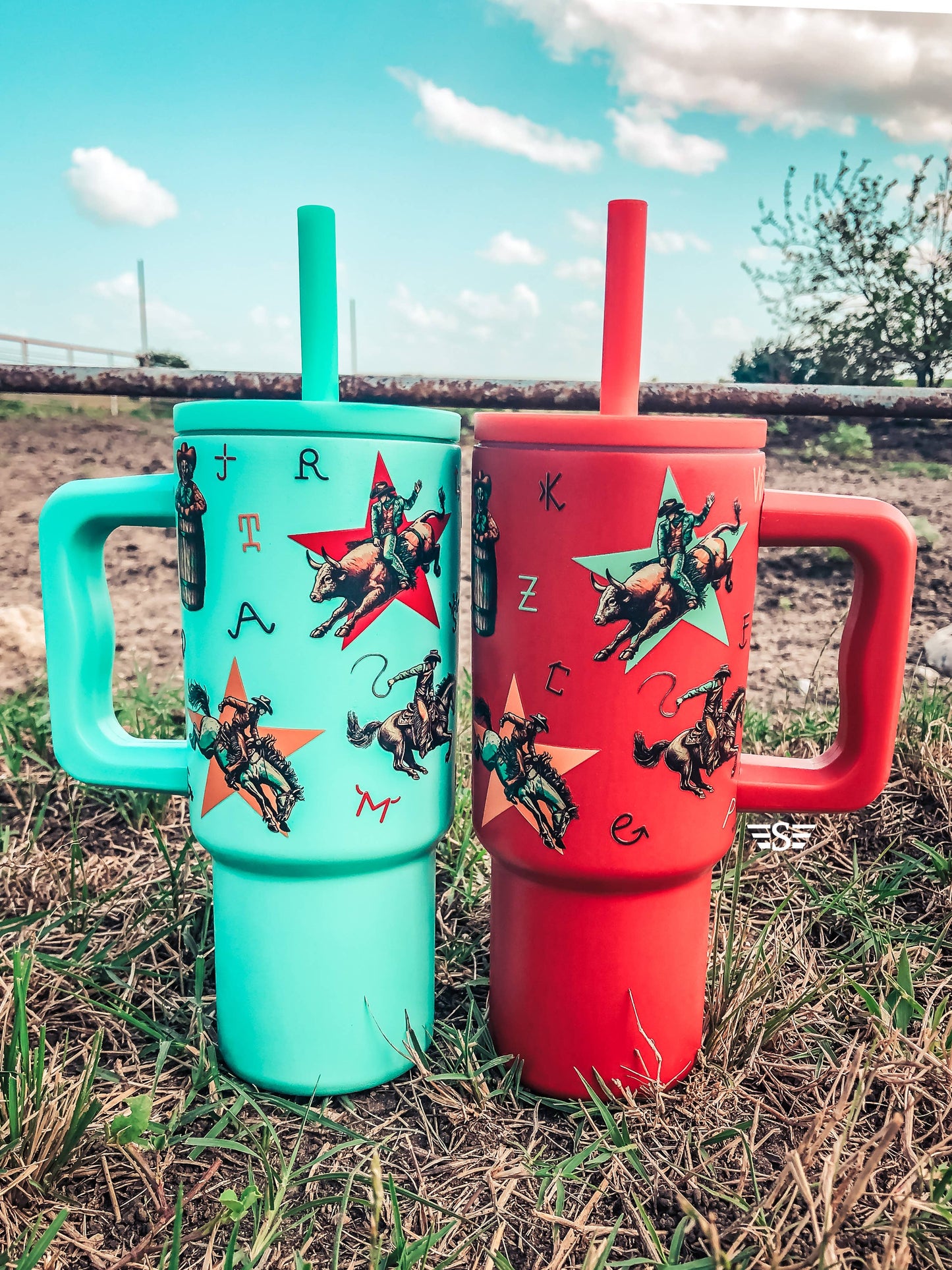 Kids 24oz Western Tumbler: Pink Squash