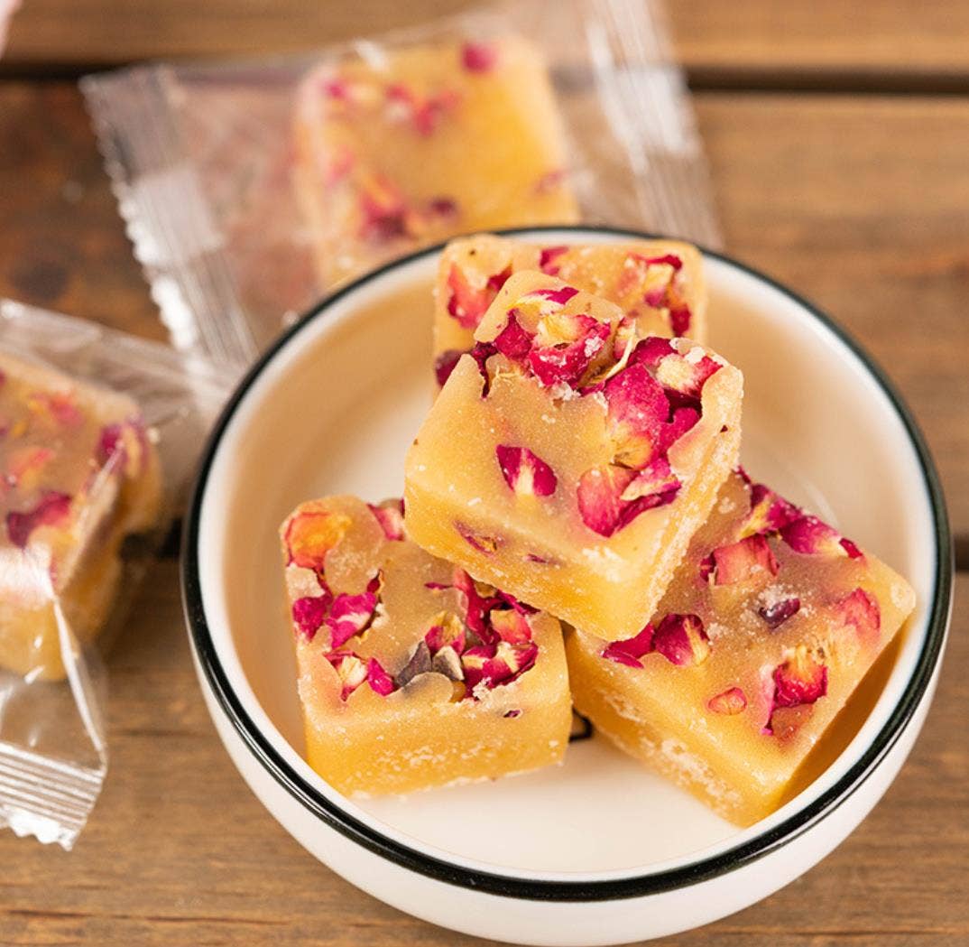Gourmet Honey Sugar Cubes with flowers and fruit: Hibiscus