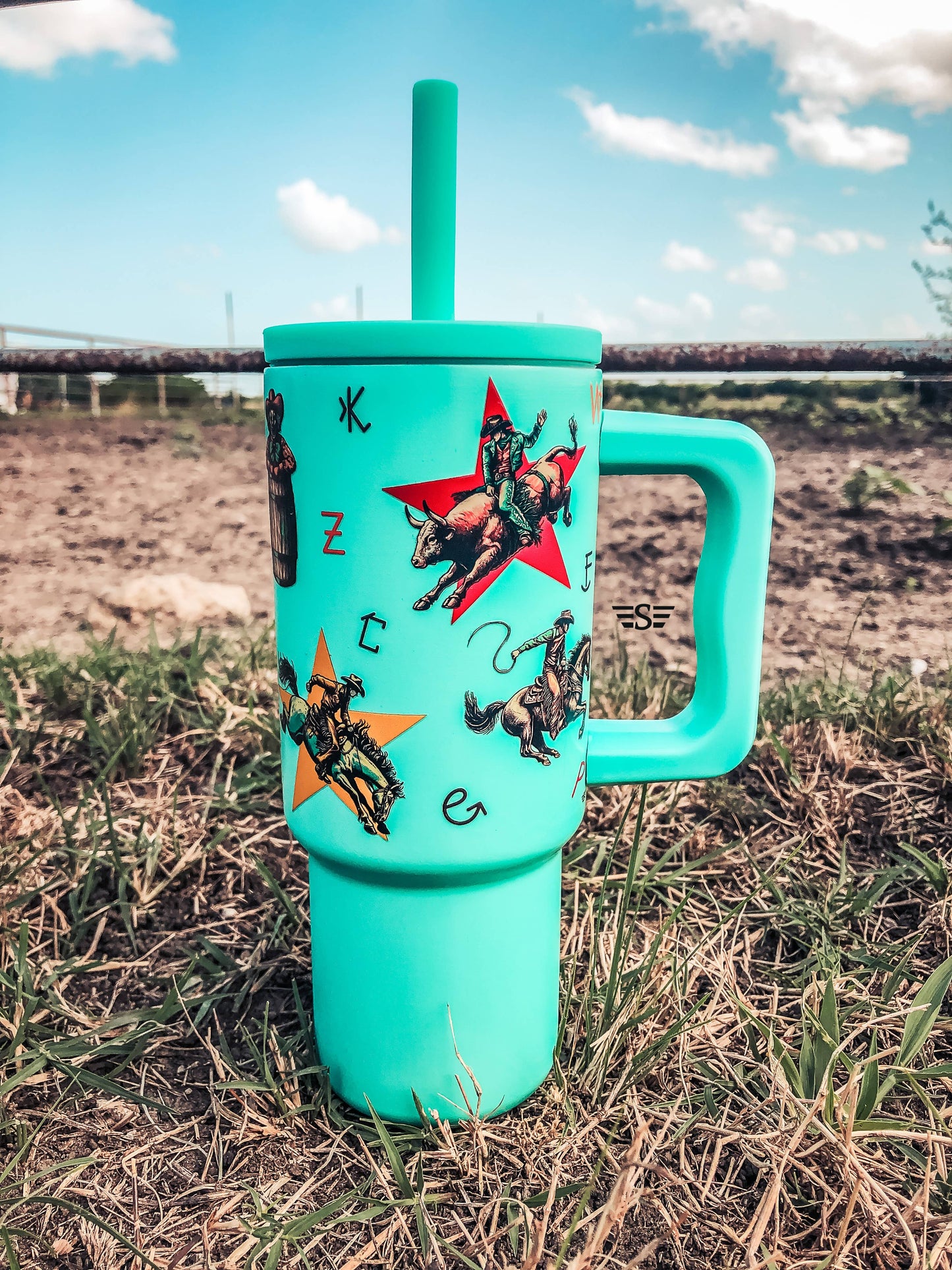 Kids 24oz Western Tumbler: Pink Squash