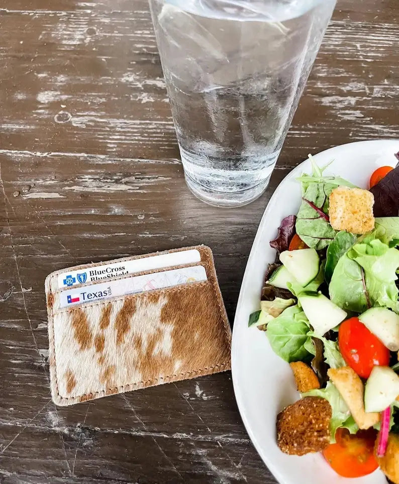 Western Cowhide Credit Card Holder - Money holder: 1 - LEOPARD