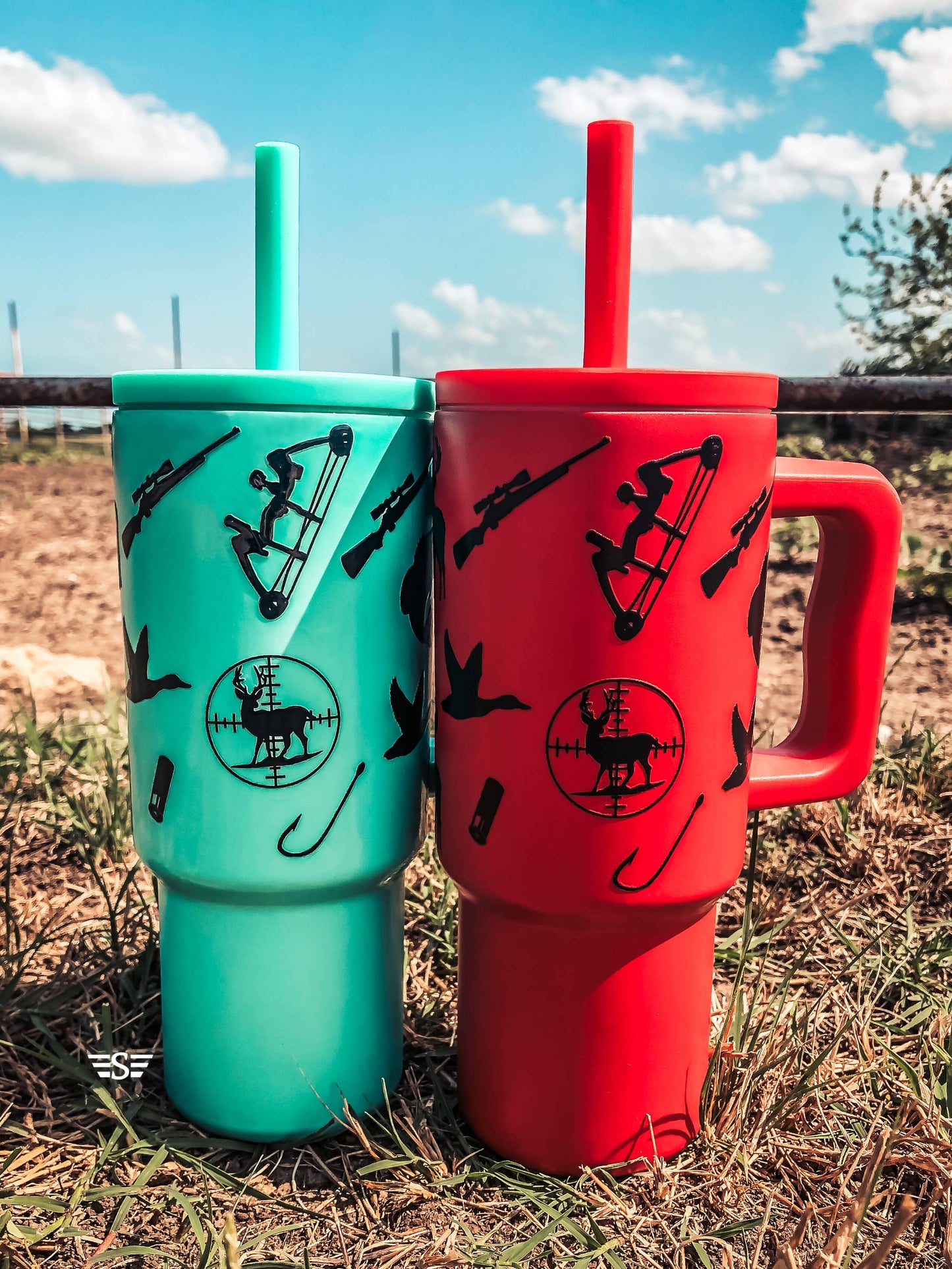Kids 24oz Western Tumbler: Purple Vintage Geo