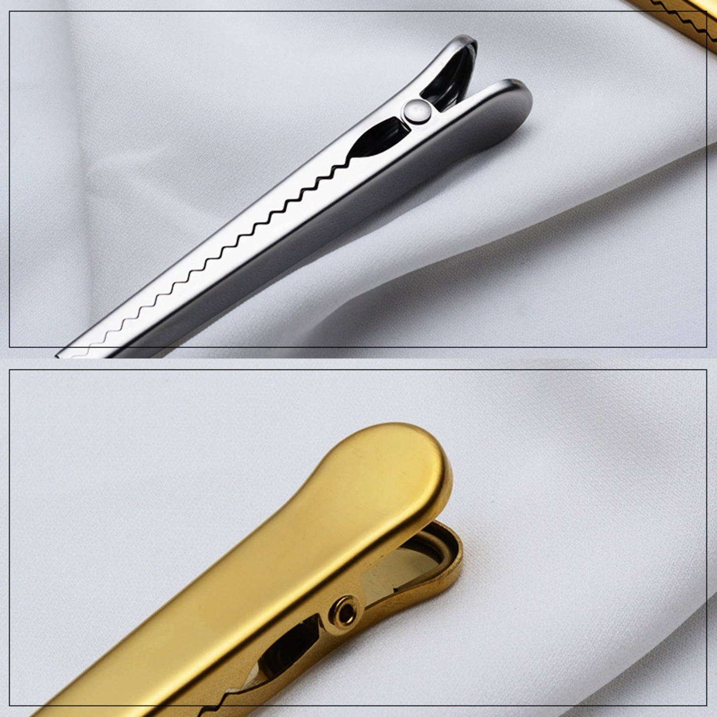 Stainless Steel Tea Scoop & bag clip for Loose-Leaf Tea: Champagne