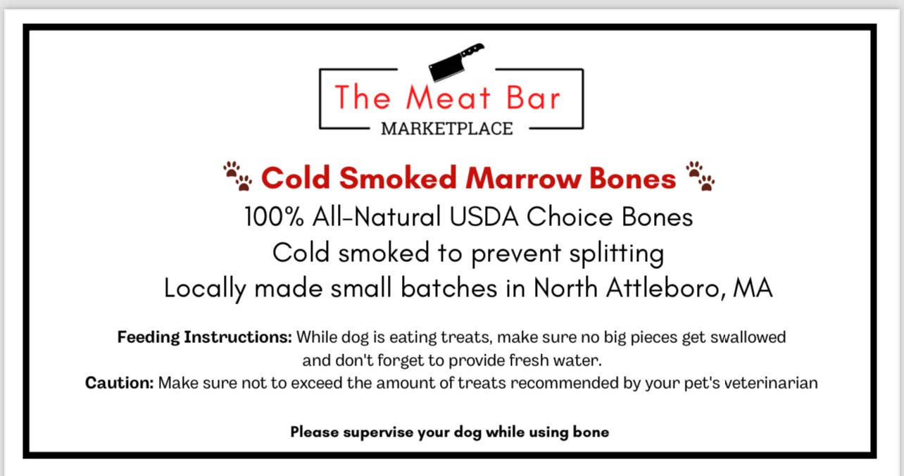 Cold smoked marrow bones: Small