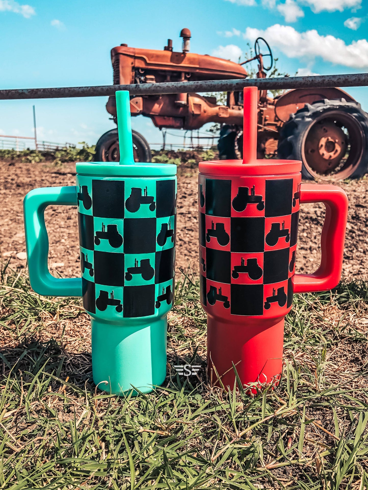 Kids 24oz Western Tumbler: Pink Squash