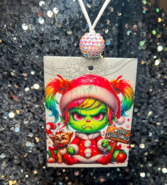 Grinchy Baby Felt Freshie