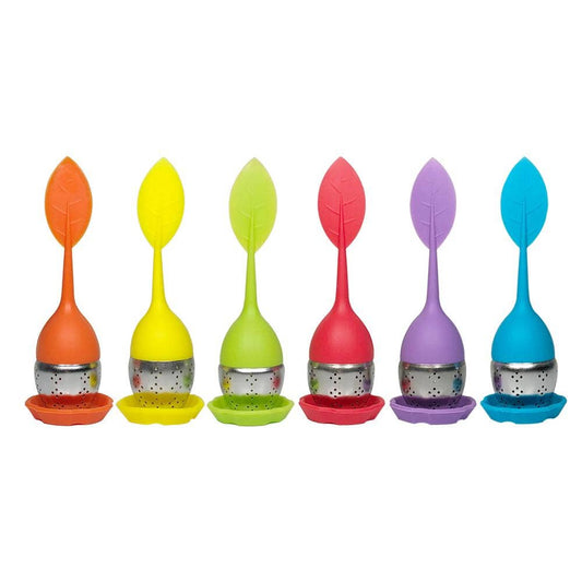 Leaf Shape Silicone Tea Infuser - (304 Stainless Steel): Blue