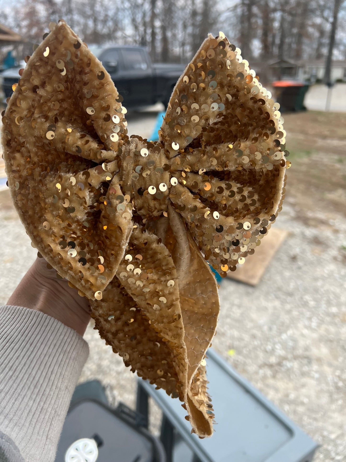 Classic Gold Sequin Velvet Wrap Infant